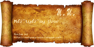 Mátyásy Uzor névjegykártya